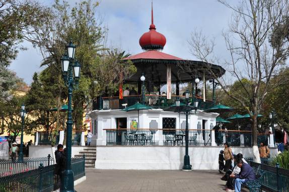 O sempre agitado coreto em San Cristobal de Las Casas, no sul do México